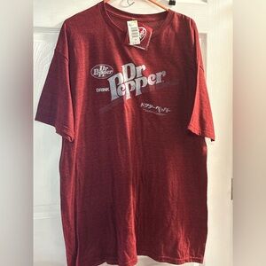 Licensed Dr Pepper Maroon T Shirt Size 2XL NWT